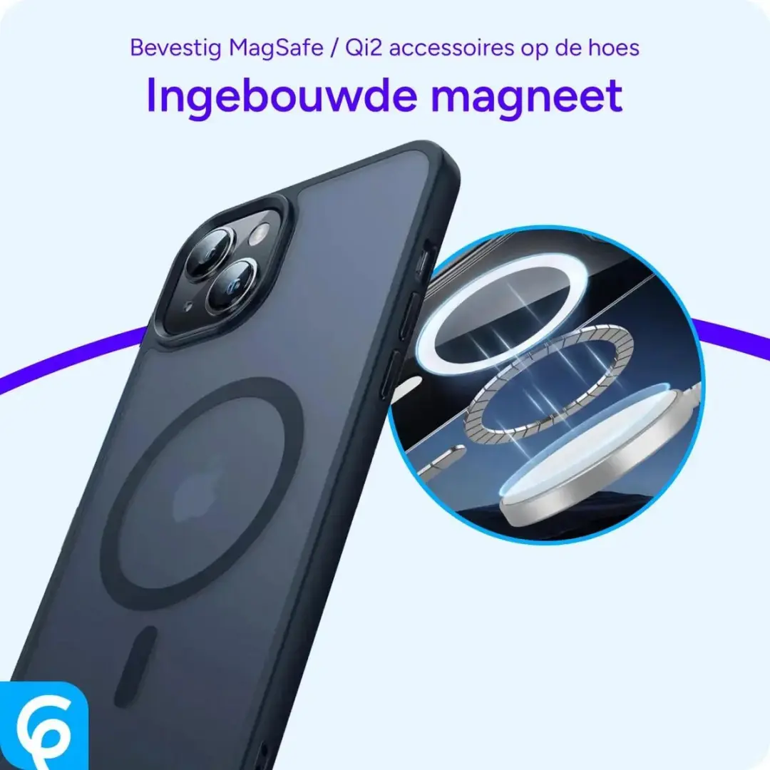 Selected by GSMpunt.nl iPhone 13 Hoesje - Matte Zwart - MagSafe