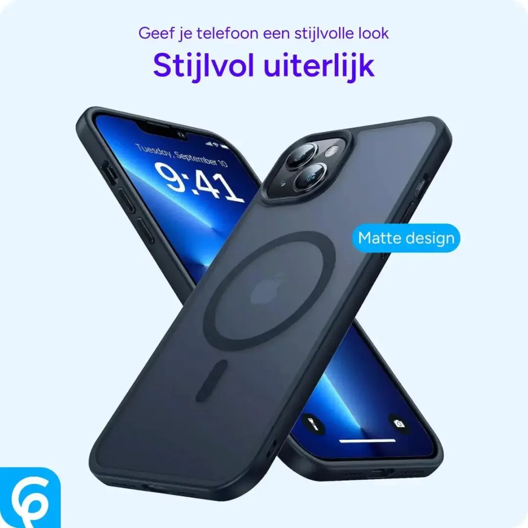 Selected by GSMpunt.nl iPhone 13 Hoesje - Matte Zwart - MagSafe