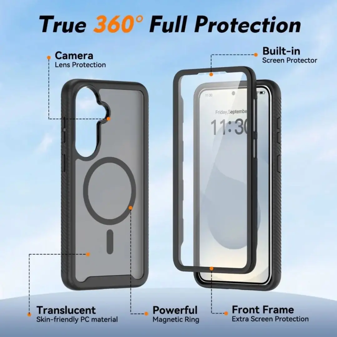 Selected Hoesje Samsung Galaxy S26 Matte Zwart - MagSafe