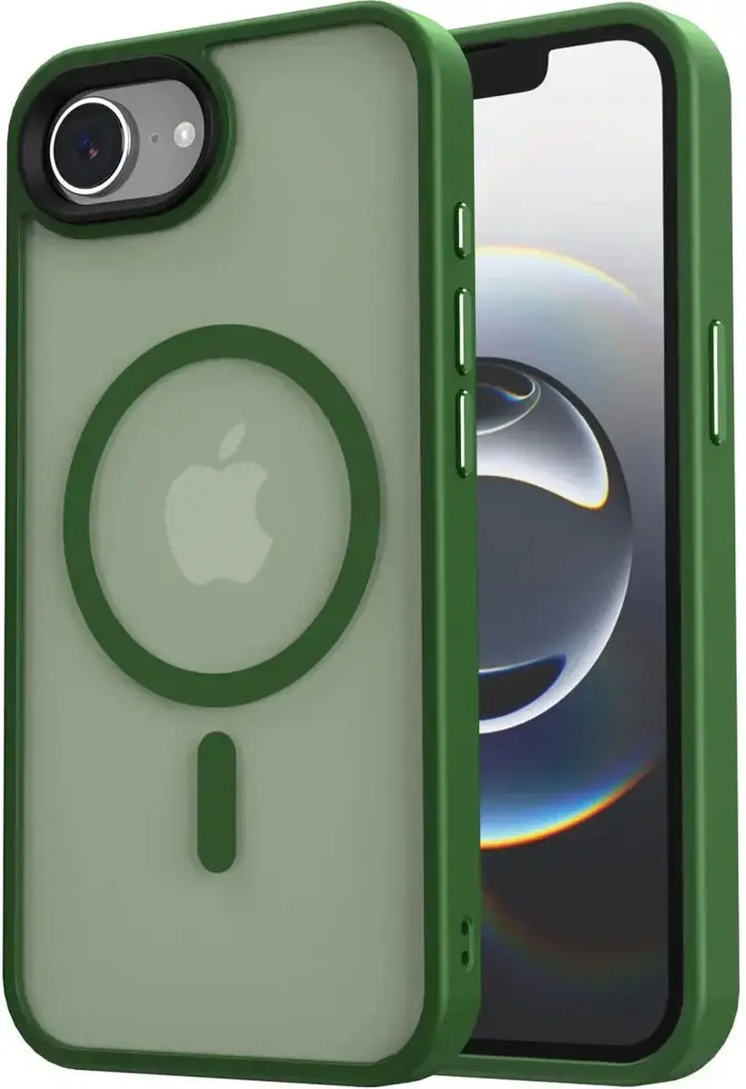 Selected iPhone 16/17 Hoesje MagSafe Mat Donker Groen