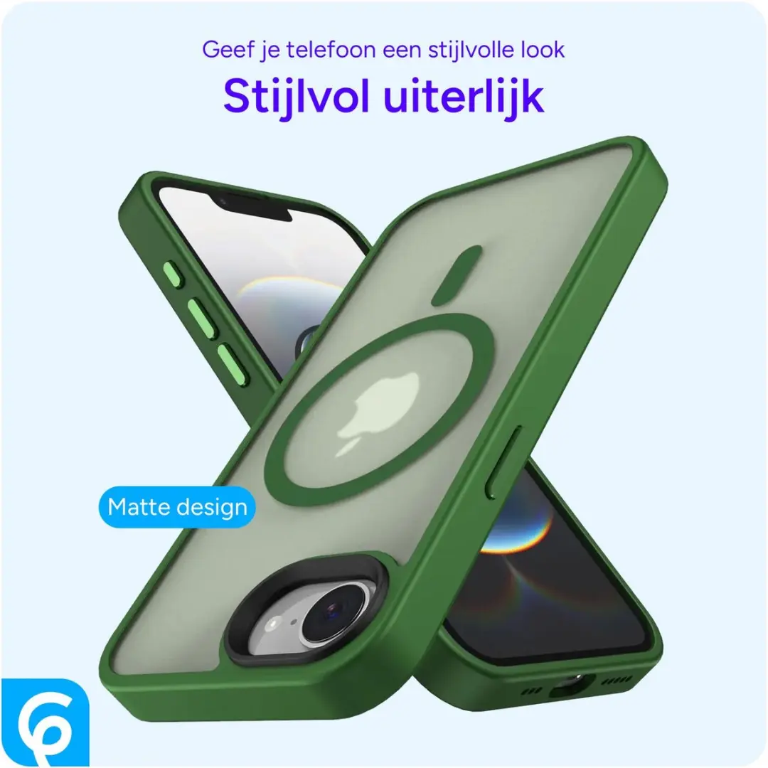 Selected iPhone 16/17 Hoesje MagSafe Mat Donker Groen