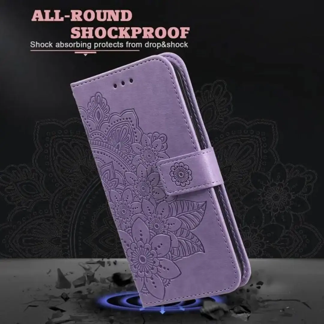 Selected Hoesje Oppo A5 Pro Mandala - Paars - 3 Pasjes