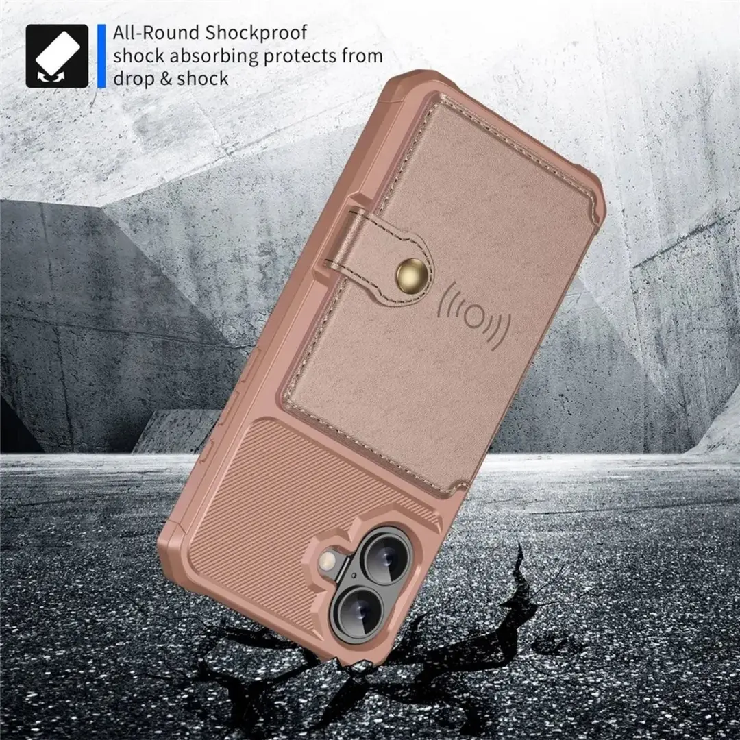 Selected Portemonnee Hoesje iPhone 16 - Roze - 4 Pasjes