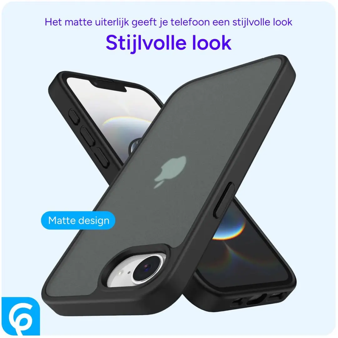 Selected Hoesje iPhone 16e/17e Matte Back Cover - Zwart