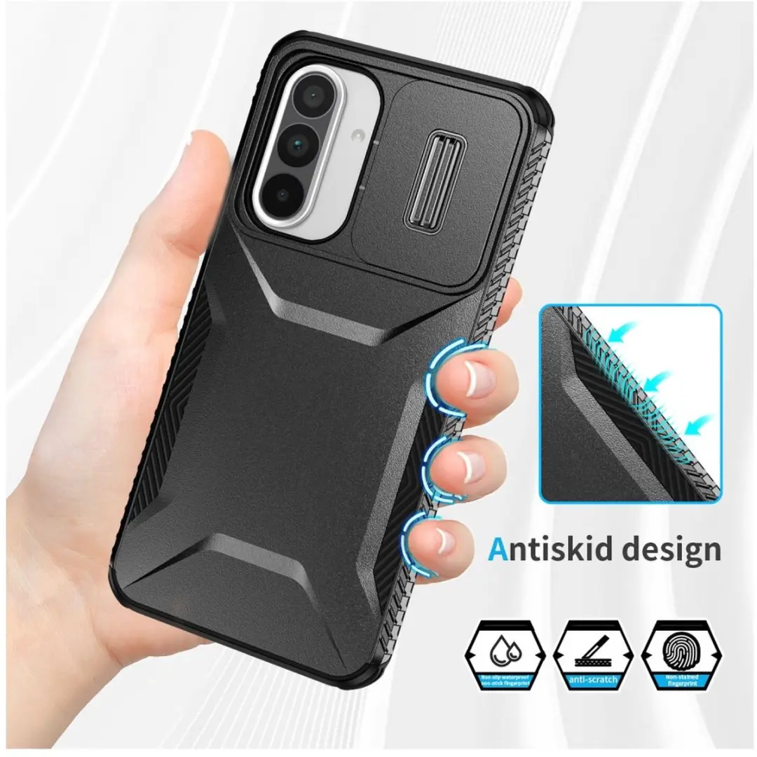 Selected Hoesje Samsung Galaxy A56/A36/A37 Camera Slider - Zwart