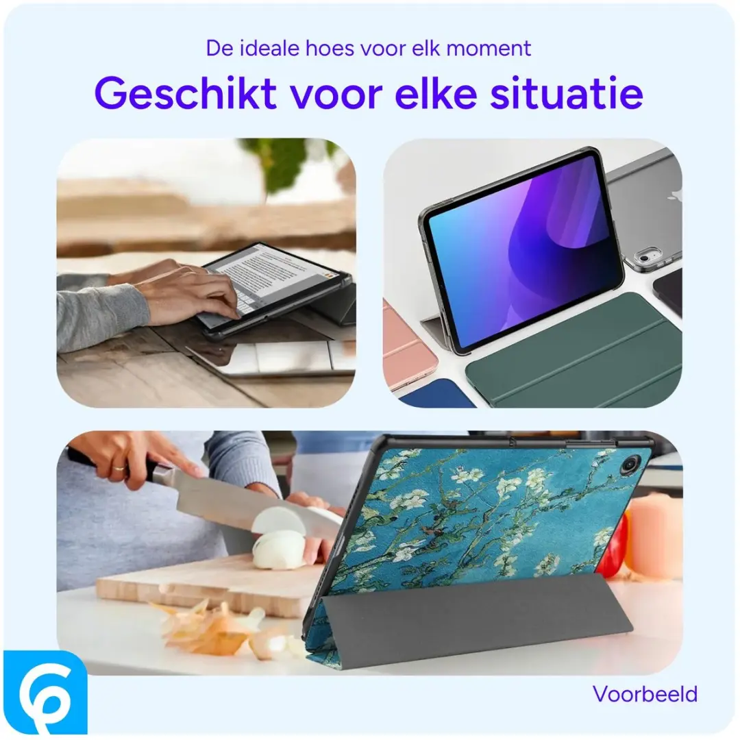 Samsung Galaxy Tab A8 2021 Tablethoes - Tri-Fold Kunstleder - 10.5" - Blossom Print