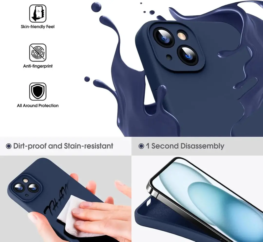 Selected Hoesje Apple iPhone 15 Blauw - Dun Siliconen
