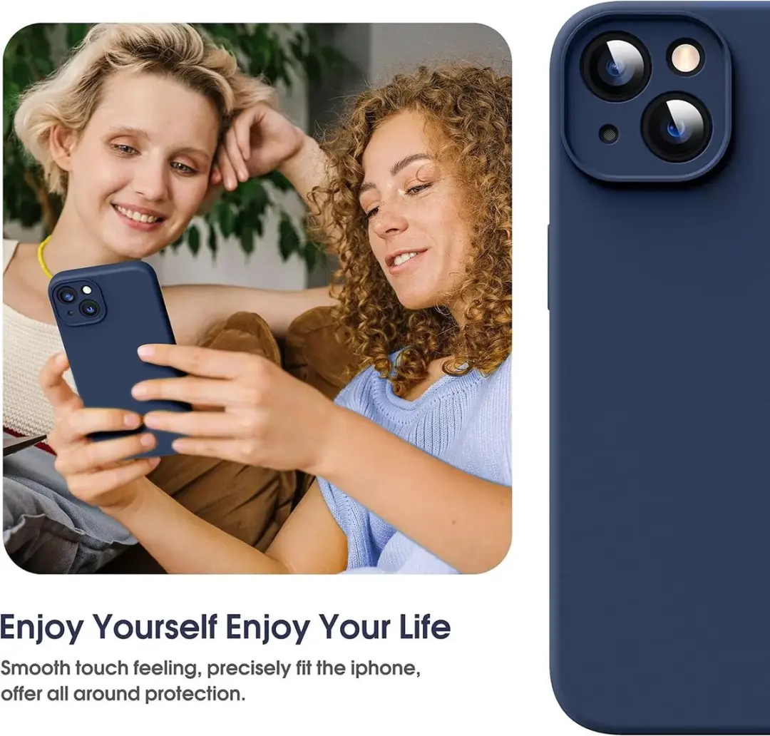 Selected Hoesje Apple iPhone 15 Blauw - Dun Siliconen - afbeelding 6 van 6