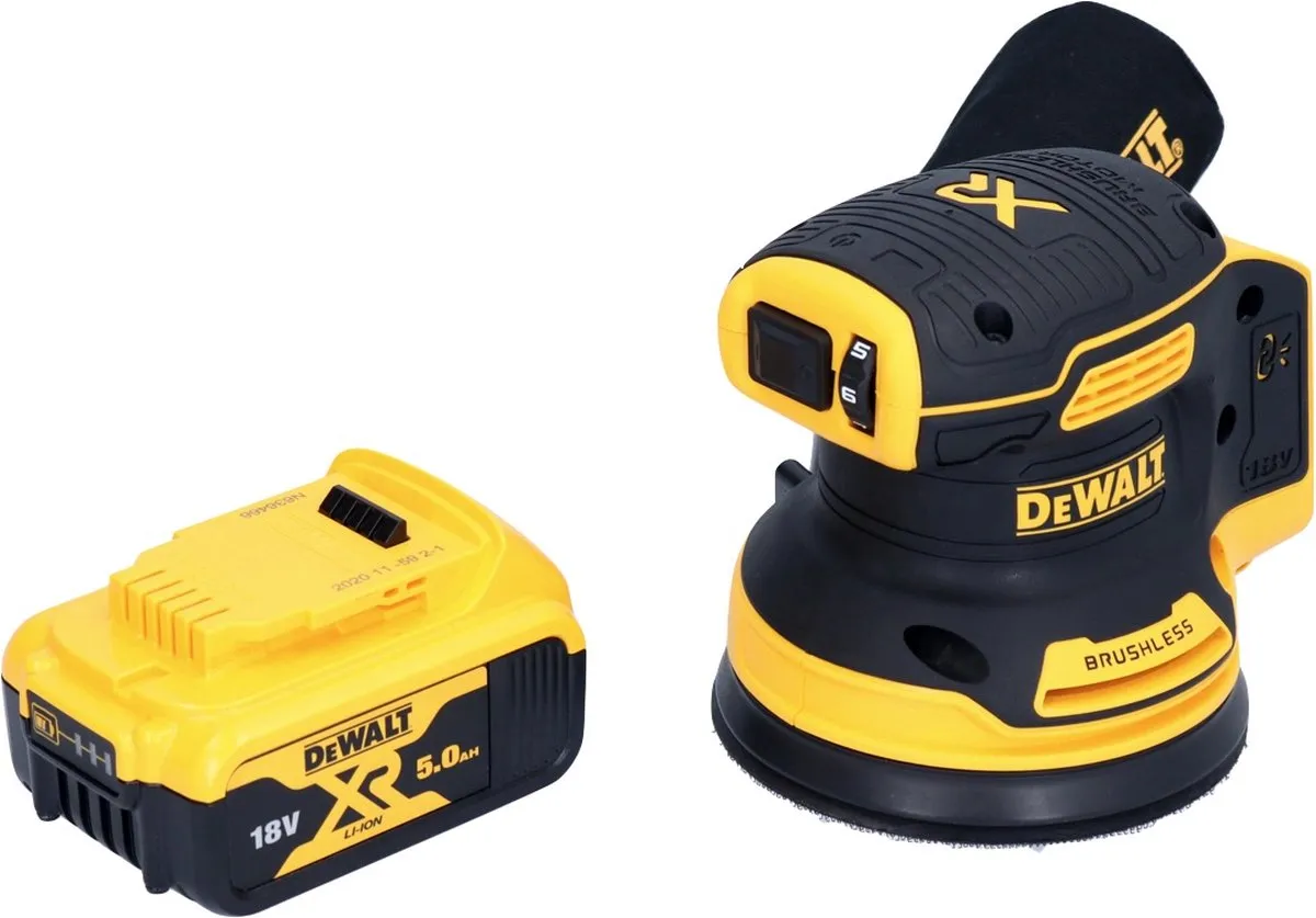 DeWalt DCW210N Accuschuurmachine 18V 125mm - 5.0Ah - afbeelding 5 van 5
