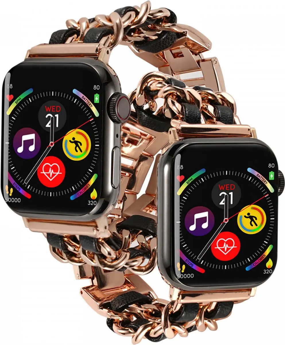 Selected Apple Watch Band - Roze Zwart - 42/44/45/46/49mm