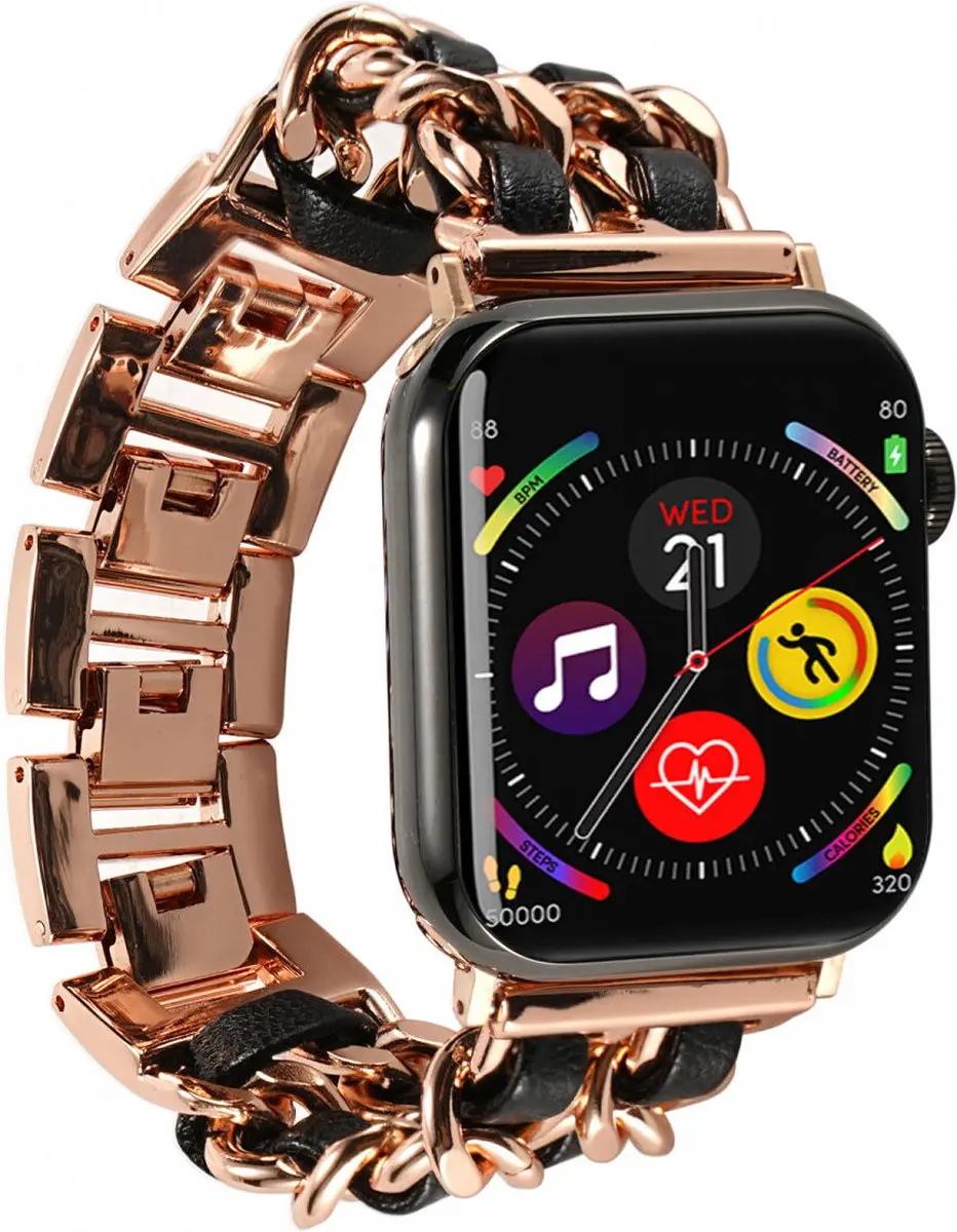 Selected Apple Watch Band - Roze Zwart - 42/44/45/46/49mm