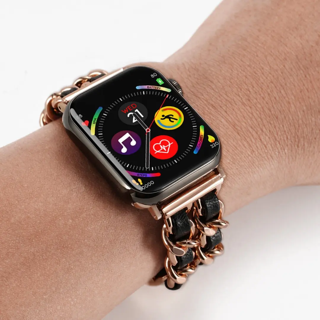 Selected Apple Watch Band - Roze Zwart - 42/44/45/46/49mm - afbeelding 6 van 6