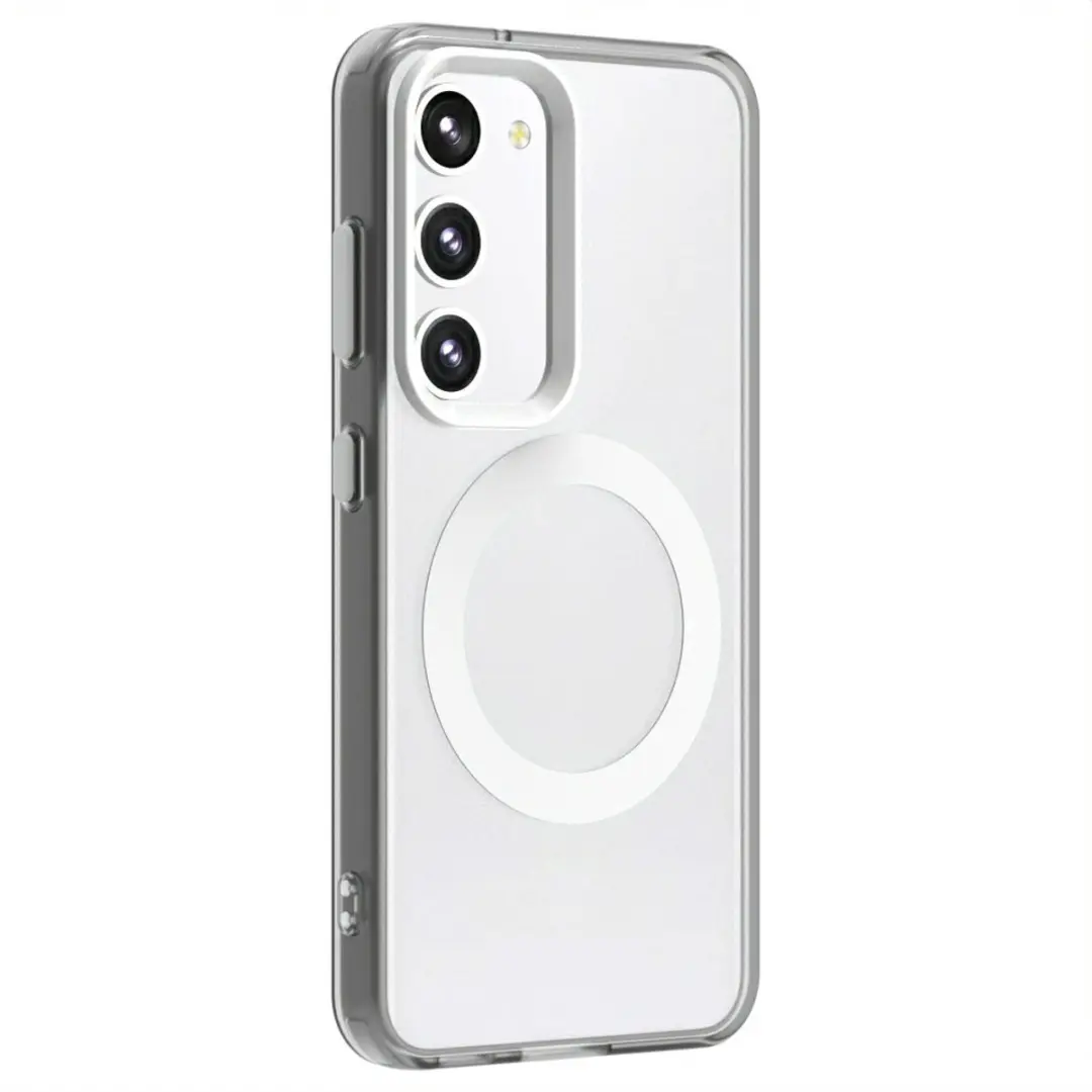 Samsung Galaxy S23 MagSafe Backcover - Wit & Transparant