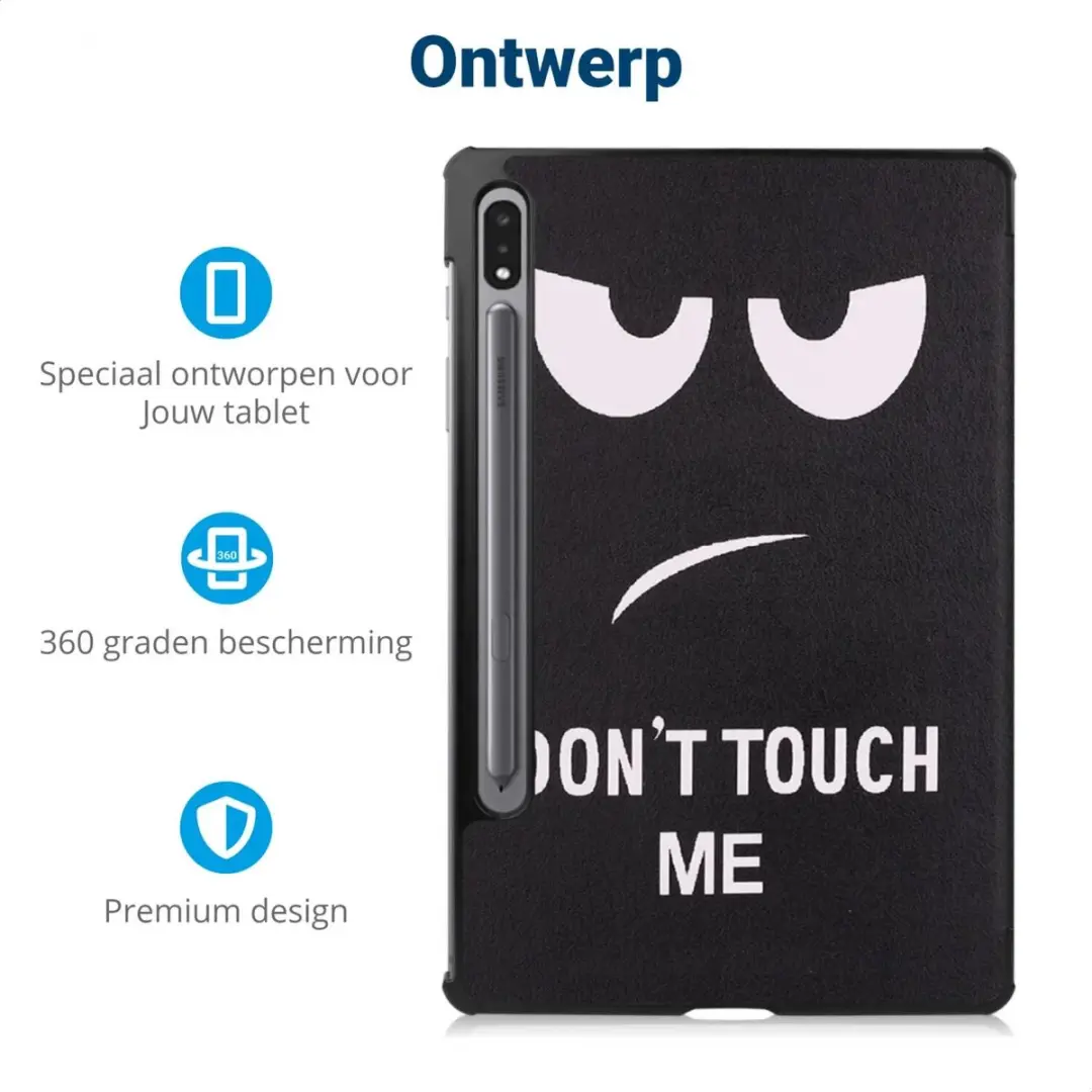 Selected by GSMpunt Samsung Galaxy Tab S9 Book Case - Tri-fold - Kunstleder - Zwart
