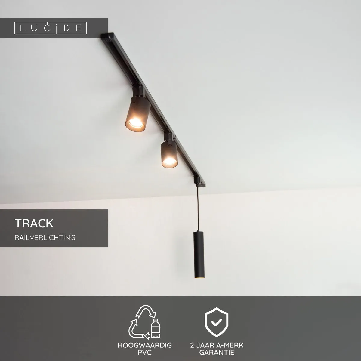 Lucide TRACK Eindkap Railverlichting - Set van 2 - Zwart