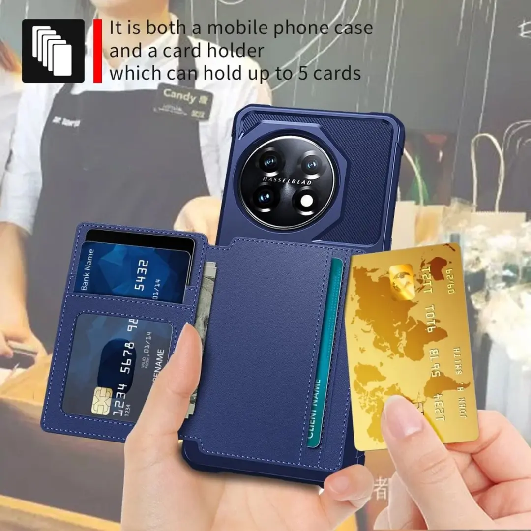 Selected Portemonnee Hoes OnePlus 11 - Donkerblauw