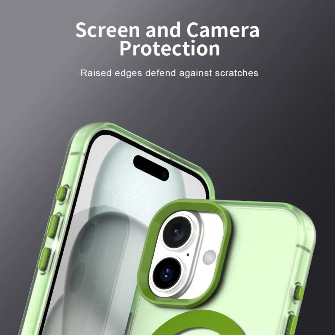 Selected MagSafe Backcover iPhone 16 Plus - Groen Transparant