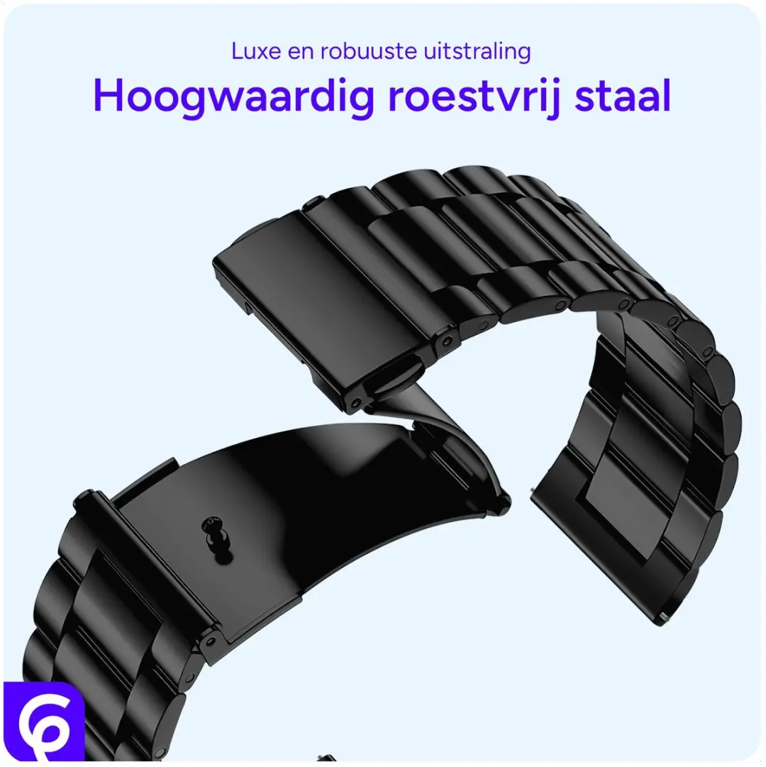 Selected by GSMpunt.nl Horloge Bandje 20mm - Zwart