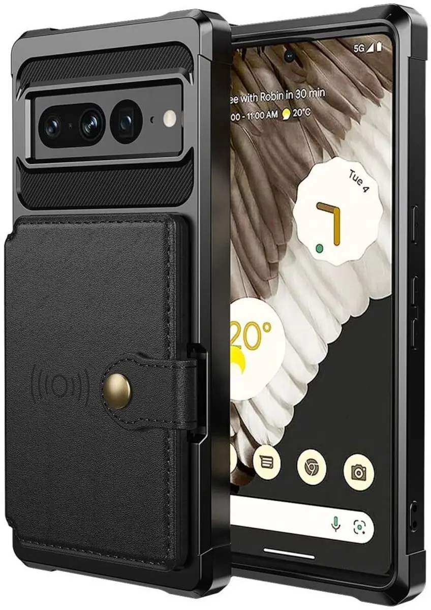 Selected Portemonnee Hoesje Google Pixel 7 Pro - 4 Pasjes Zwart
