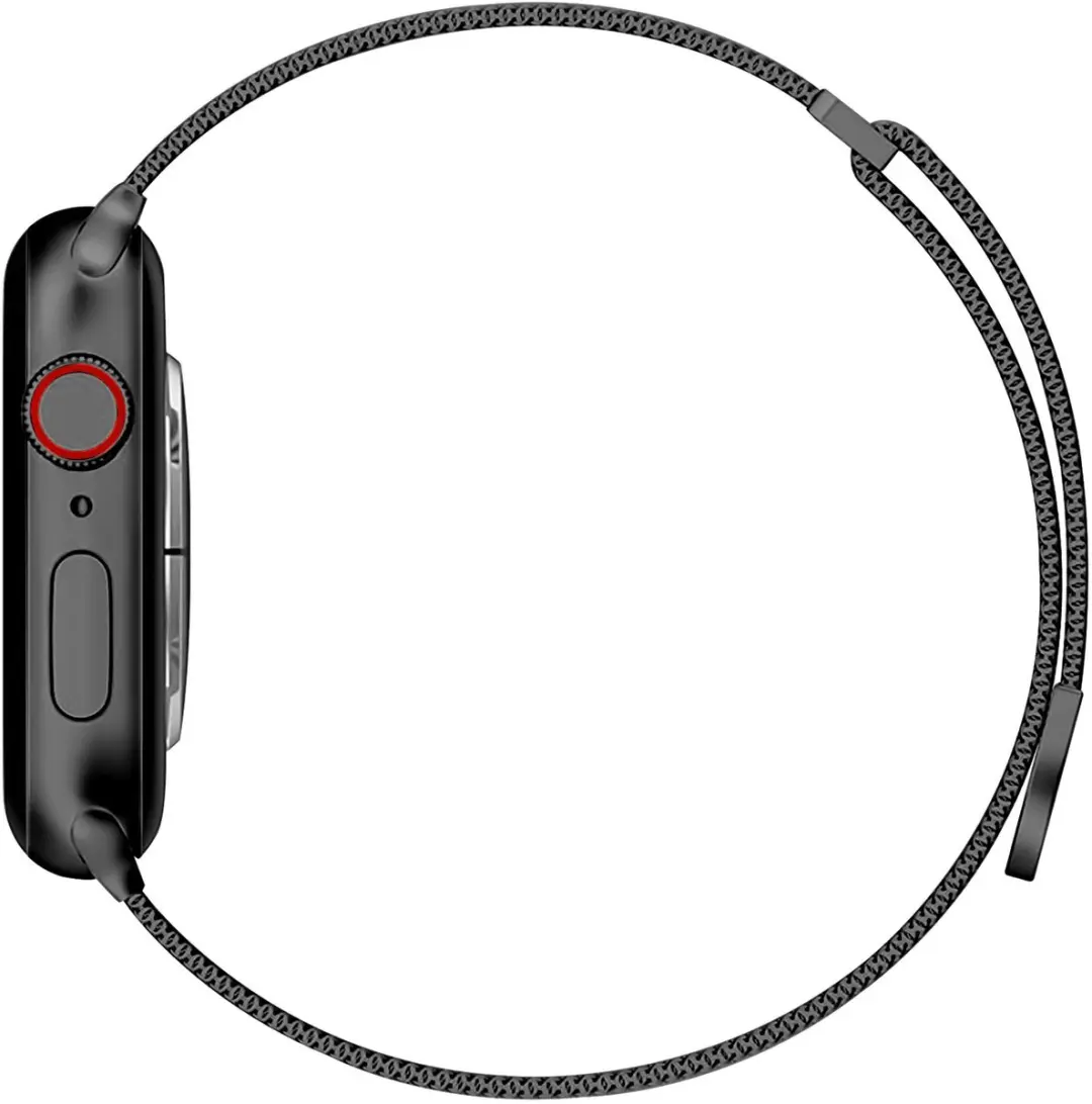 Selected SBG Milanees Horlogebandje Apple Watch - 42/44/45/46/49mm - Zwart