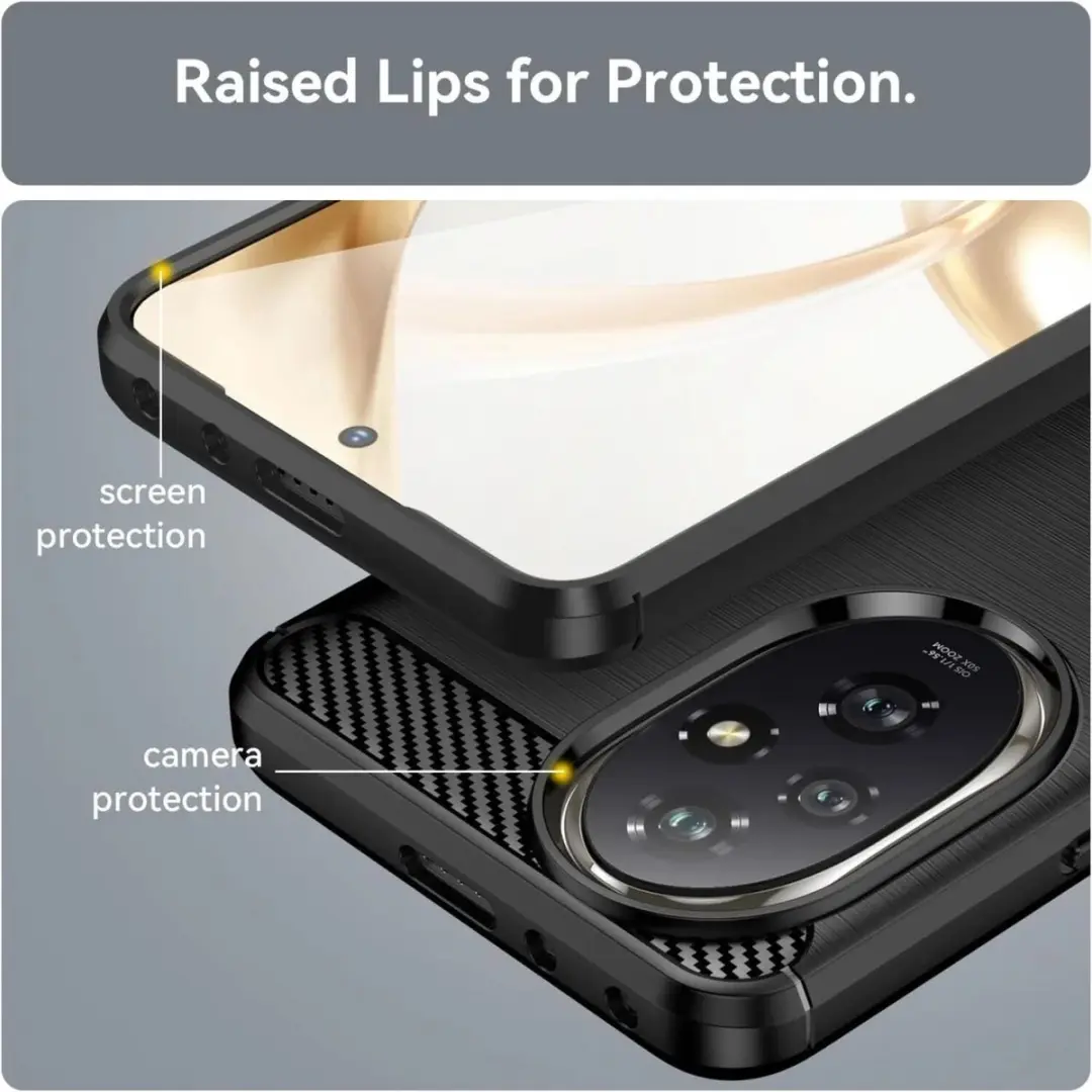 Selected Hoesje Honor 200 TPU Carbon Zwart