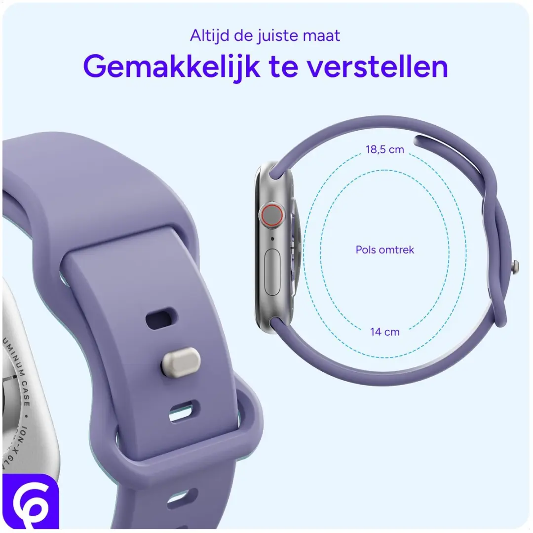 Selected SBG Siliconen Horlogebandje Apple Watch 38-42mm - Lavender Grijs