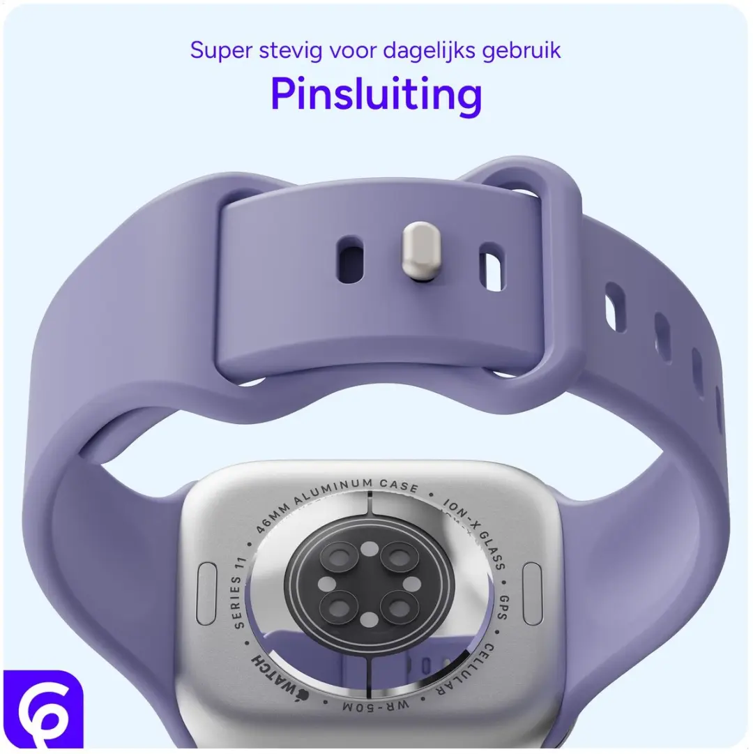 Selected SBG Siliconen Horlogebandje Apple Watch 38-42mm - Lavender Grijs