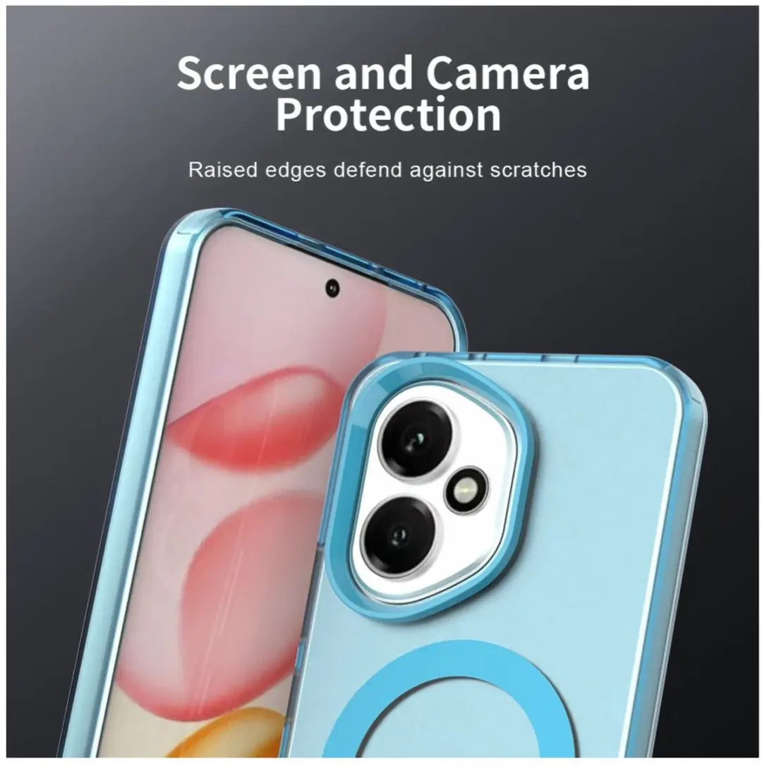 Selected MagSafe Backcover Honor 400 - Blauw & Transparant