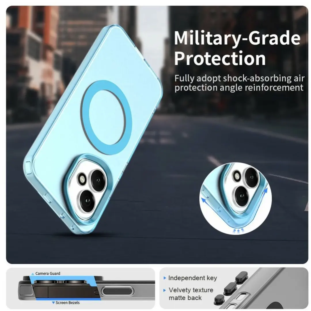 Selected MagSafe Backcover Honor 400 - Blauw & Transparant