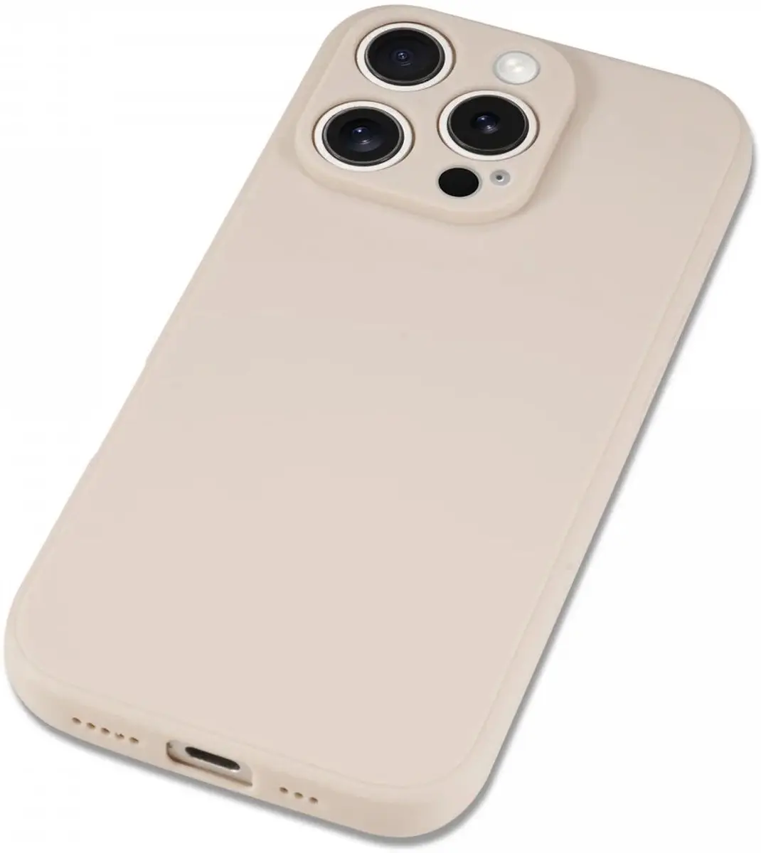 Selected by GSMpunt.nl iPhone 16 Pro Max Hoesje - Dun TPU - Beige