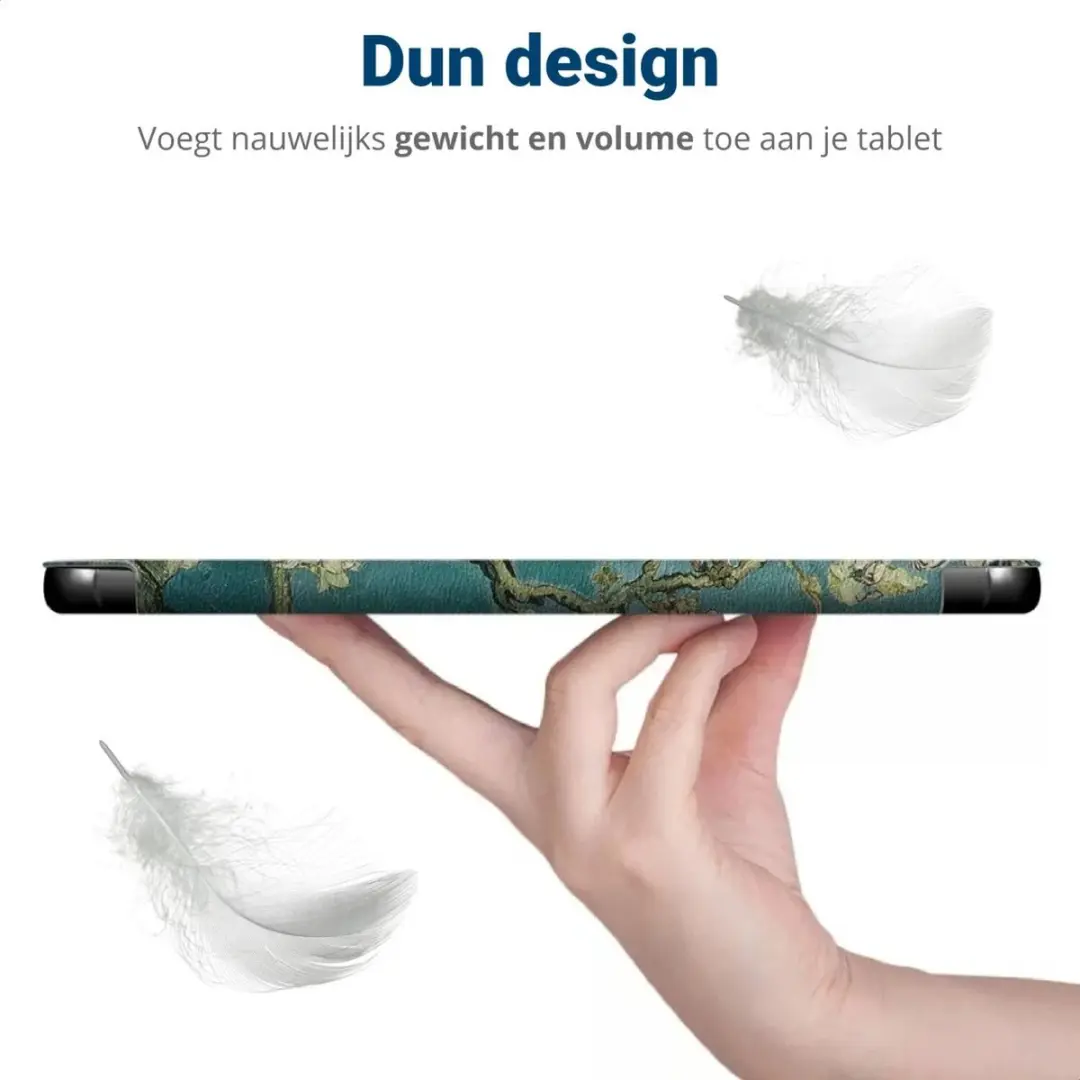 Selected by GSMpunt Lenovo Tab P12 Book Case Hoes - Tri-fold Kunstleder - 12" - Wit