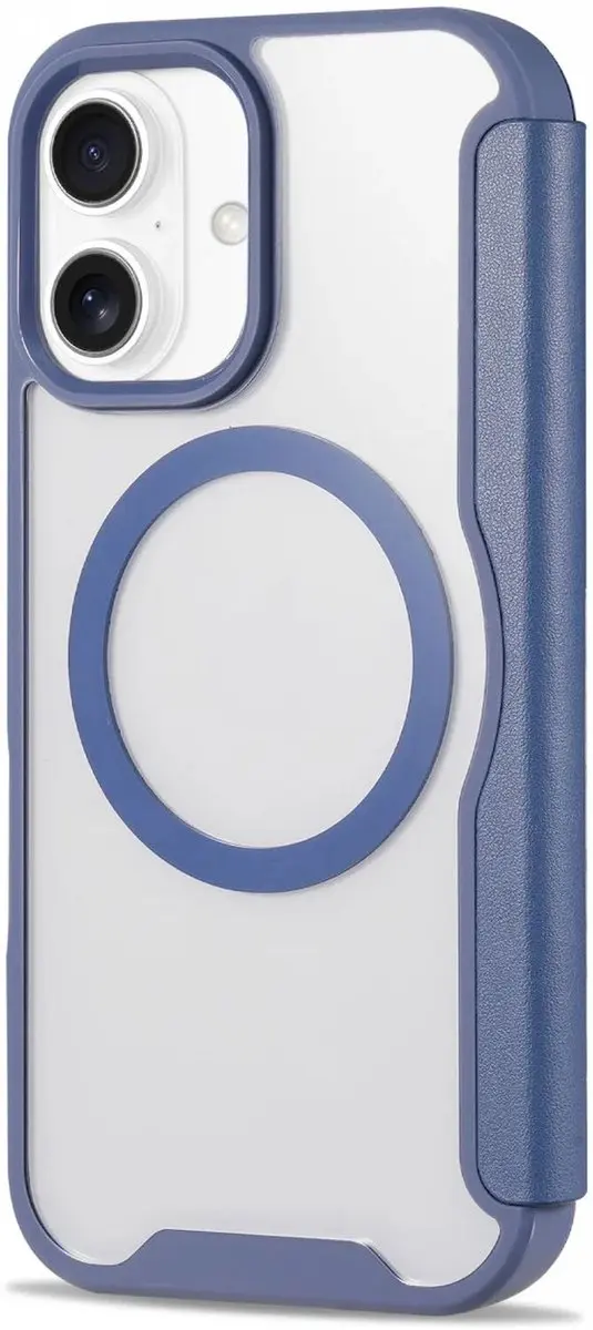 Selected Portemonnee Hoesje iPhone 16 - Blauw Transparant