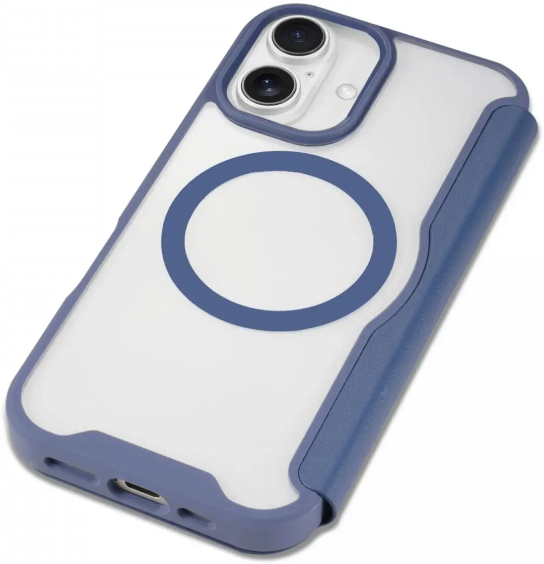 Selected Portemonnee Hoesje iPhone 16 - Blauw Transparant