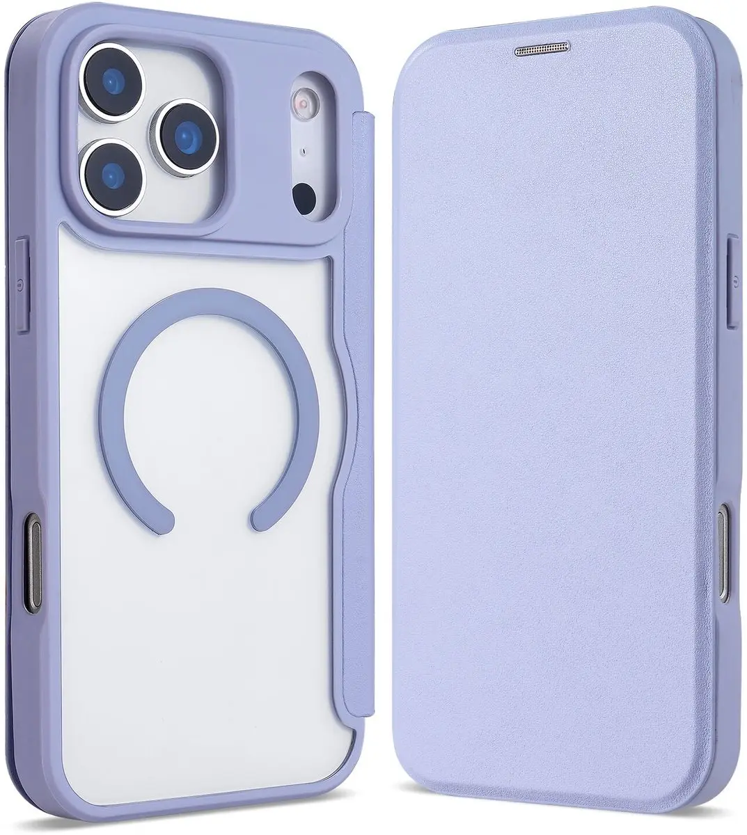 Selected Portemonnee Hoesje iPhone 17 Pro Max - MagSafe - Paars/Transparant - afbeelding 6 van 6