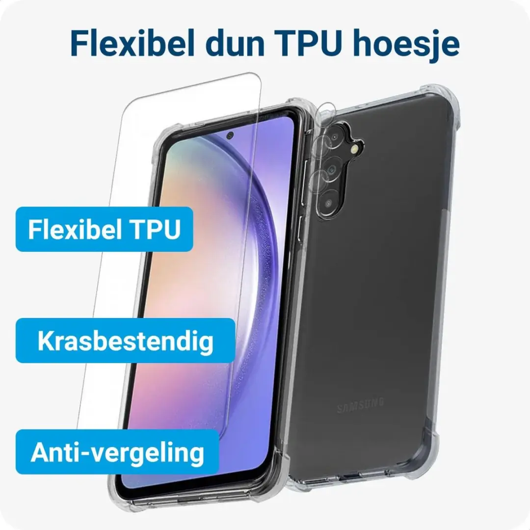 Selected 3-in-1 Beschermset Samsung Galaxy A54 - Transparant