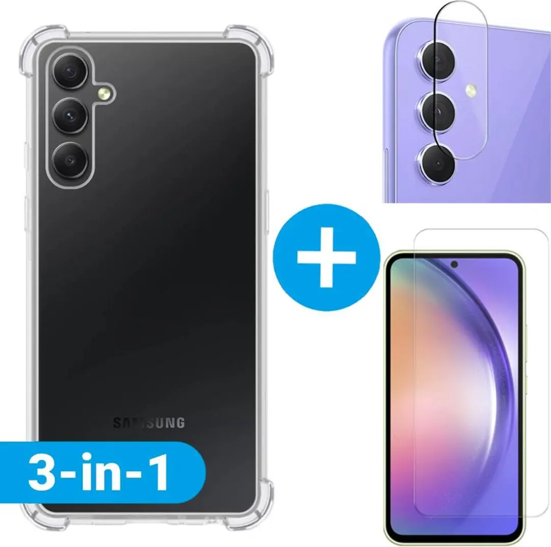 Selected 3-in-1 Beschermset Samsung Galaxy A54 - Transparant