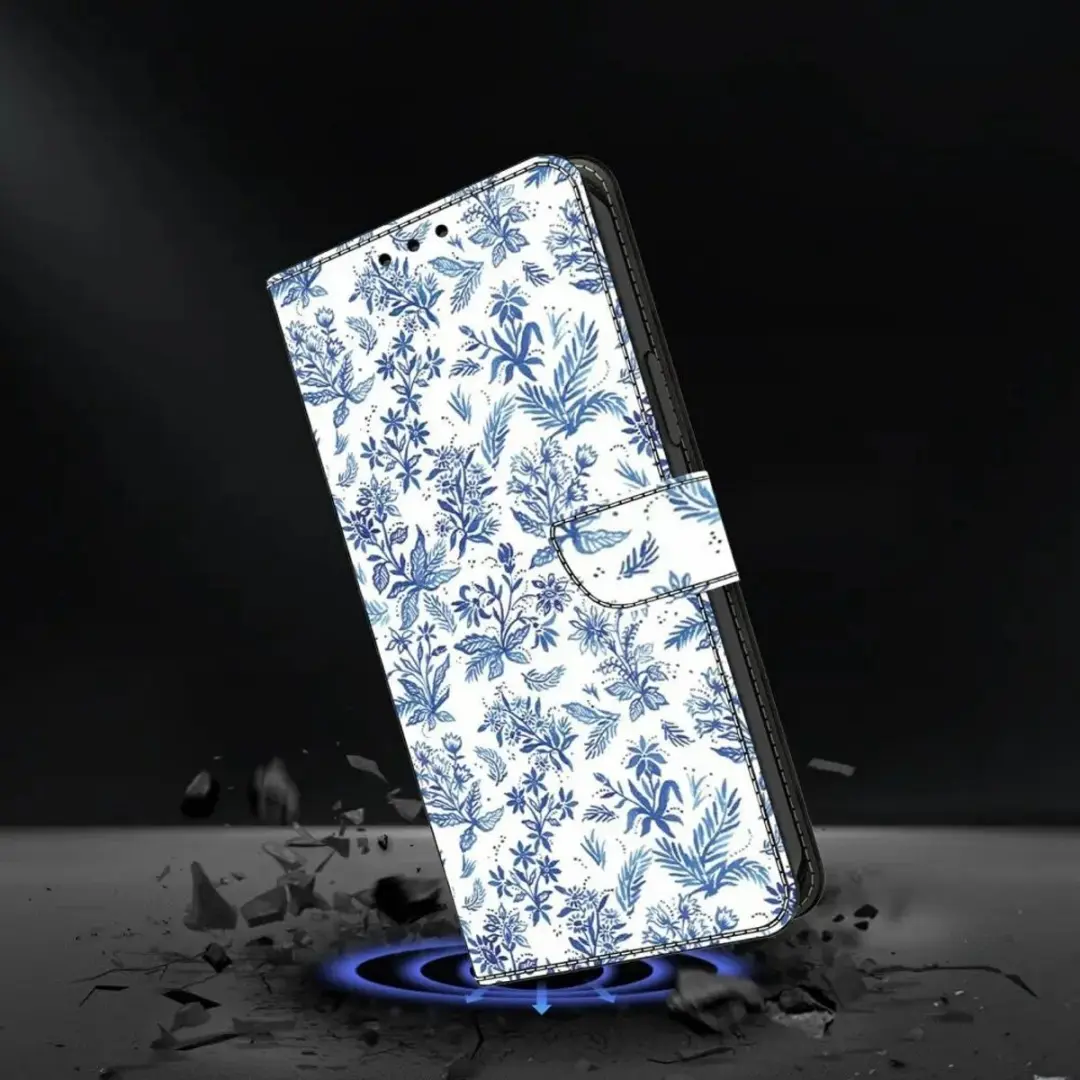 Selected Hoesje Samsung Galaxy A37 Portemonnee Book Case - Bloemen - 2 Pasjes