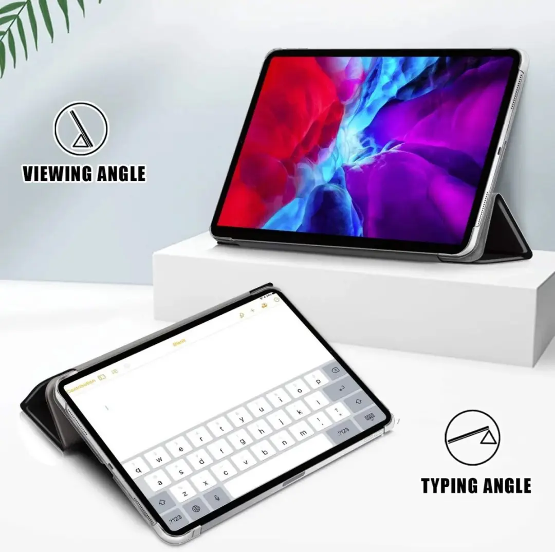 Selected by GSMpunt Apple iPad Pro 12.9 Book Case - Tri-Fold Kunstleder - Zwart