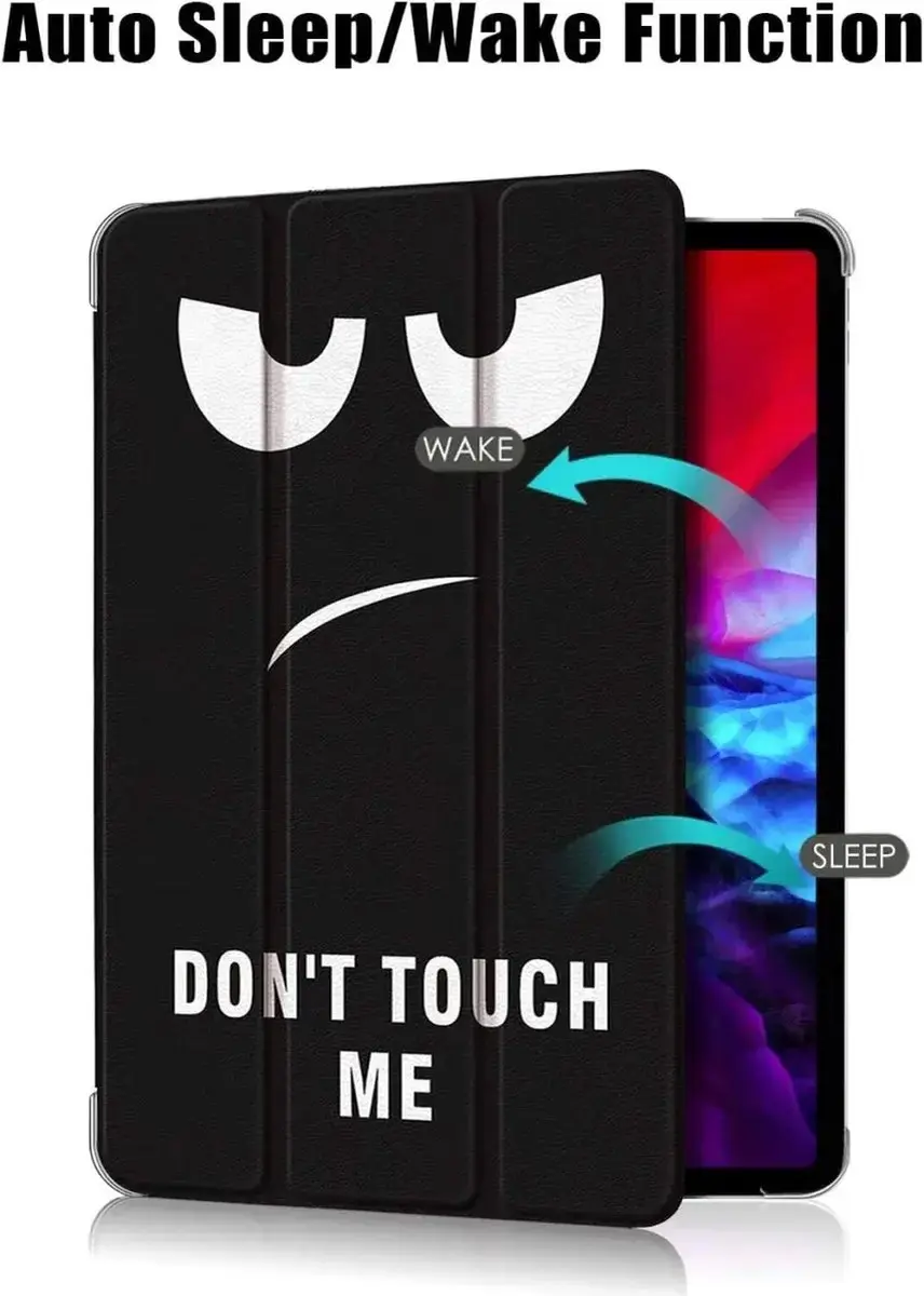 Selected by GSMpunt Apple iPad Pro 12.9 Book Case - Tri-Fold Kunstleder - Zwart