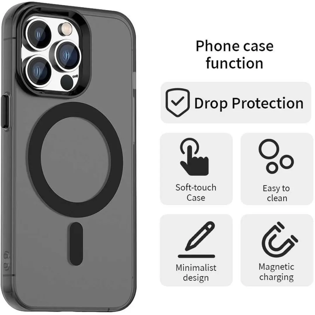 Selected MagSafe Backcover iPhone 13 Pro - Zwart & Transparant