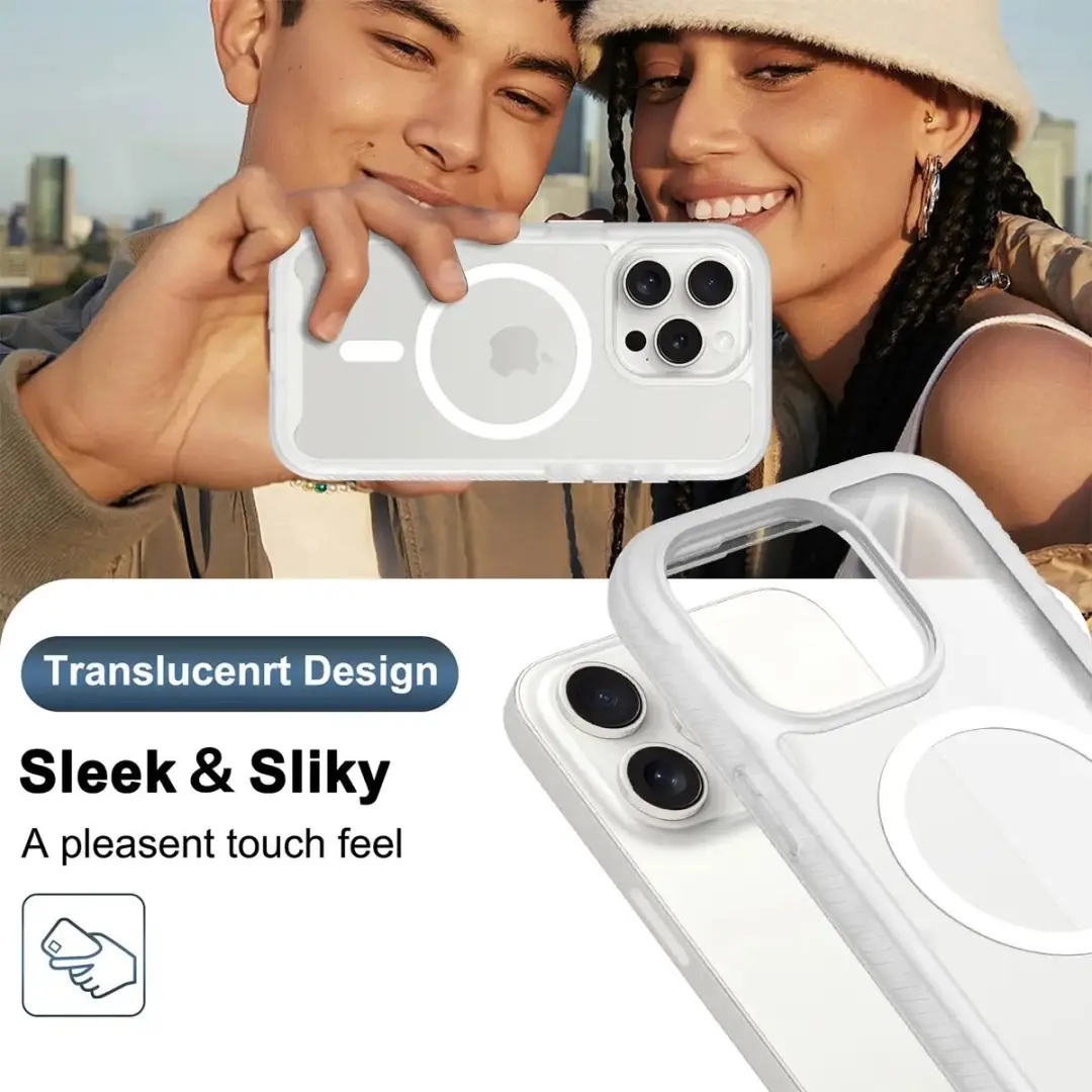 Selected by GSMpunt.nl iPhone 15 Pro Hoesje - Matte Transparant - MagSafe