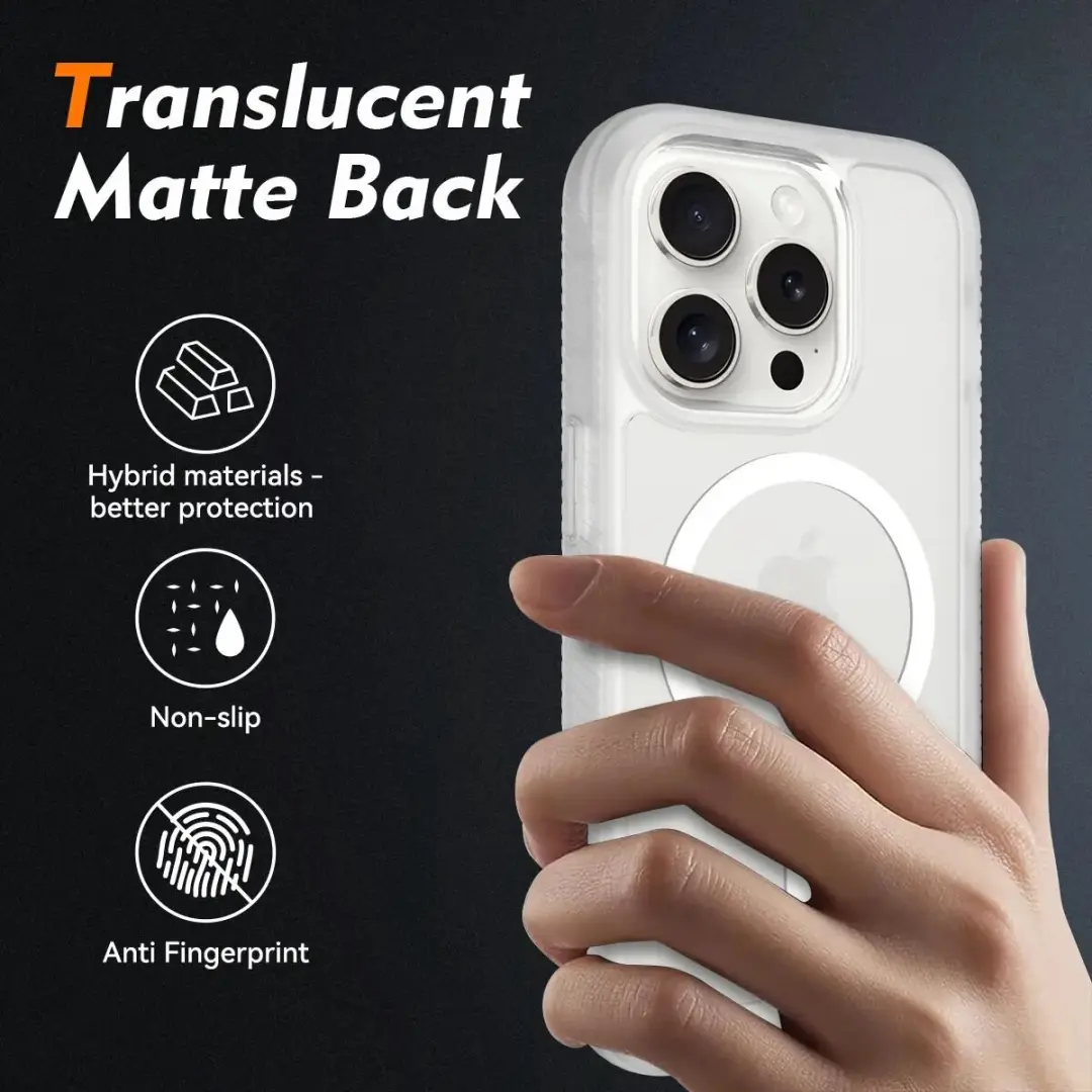 Selected by GSMpunt.nl iPhone 15 Pro Hoesje - Matte Transparant - MagSafe - afbeelding 6 van 6