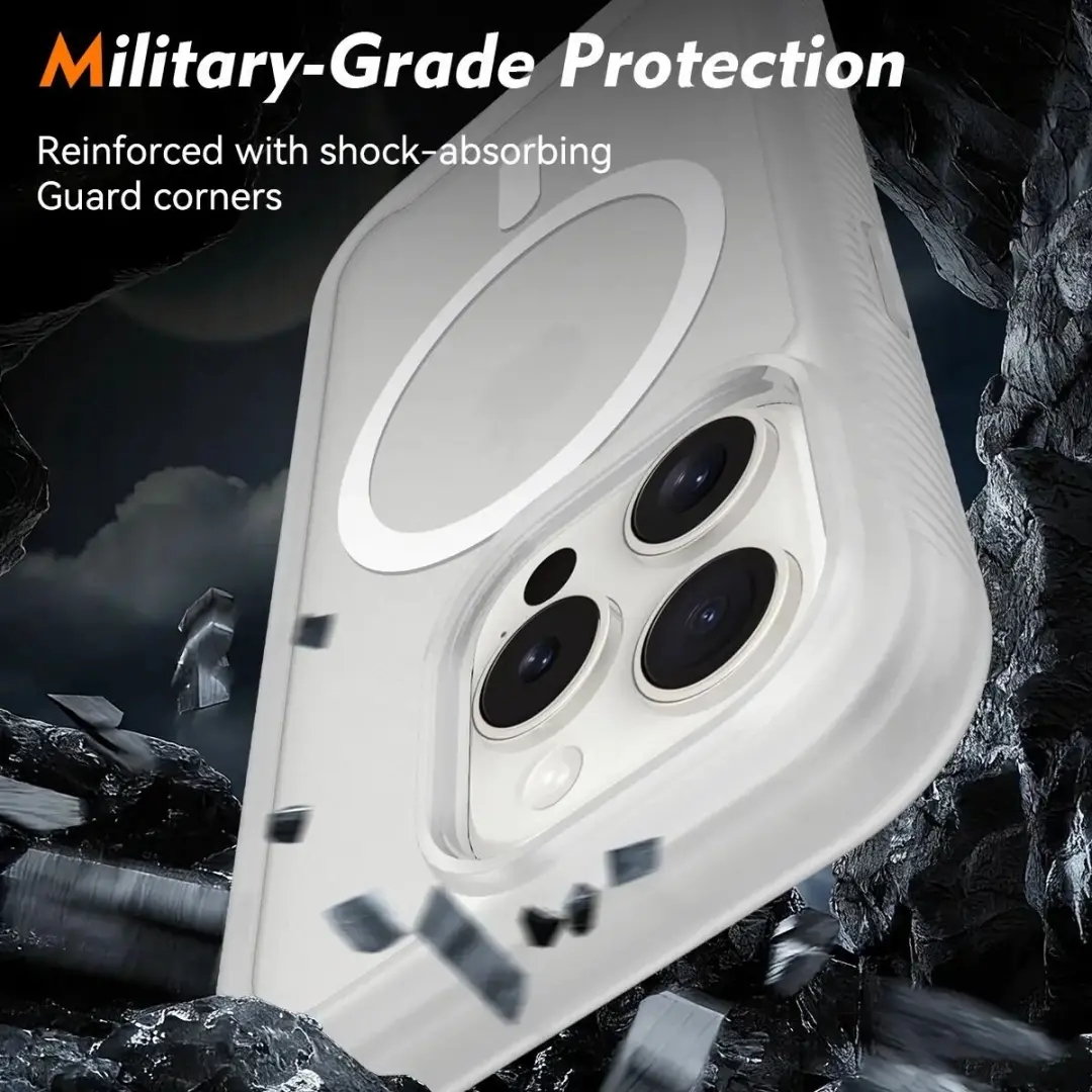 Selected by GSMpunt.nl iPhone 15 Pro Hoesje - Matte Transparant - MagSafe