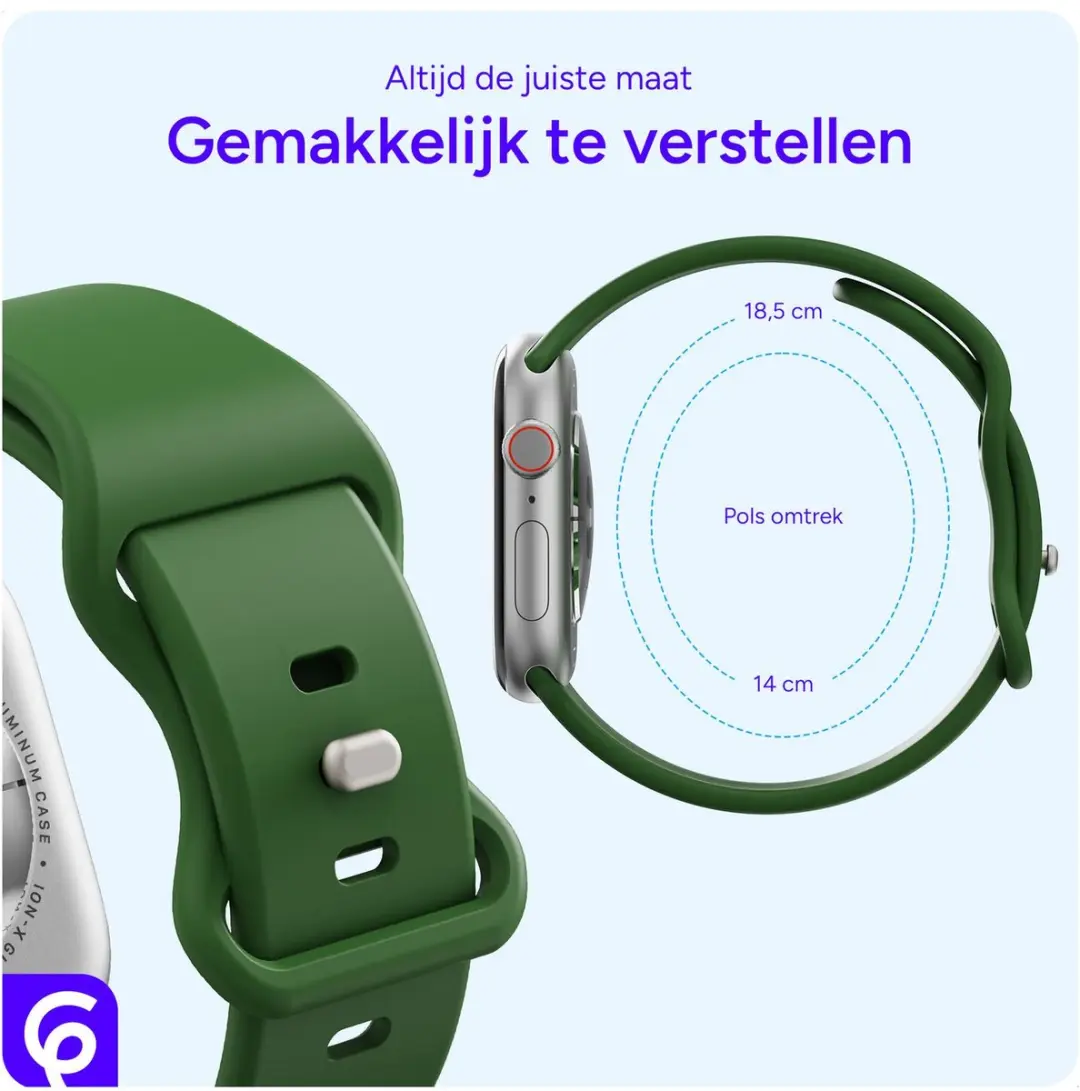 Selected SBG Siliconen Bandje Apple Watch 7 41mm - Alfalfa