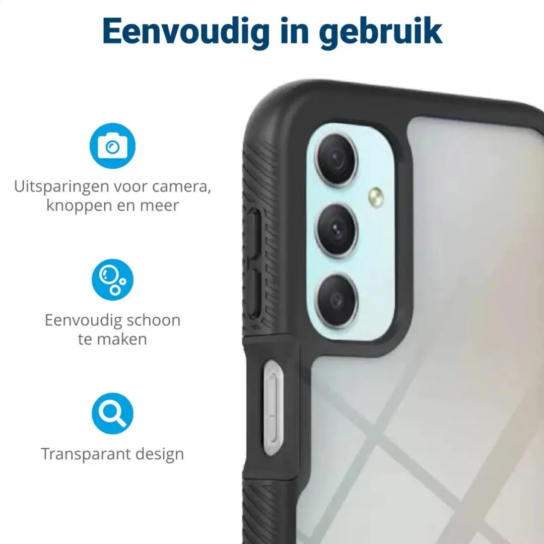 Selected Hoesje Samsung Galaxy A24 - Full Protect Zwart