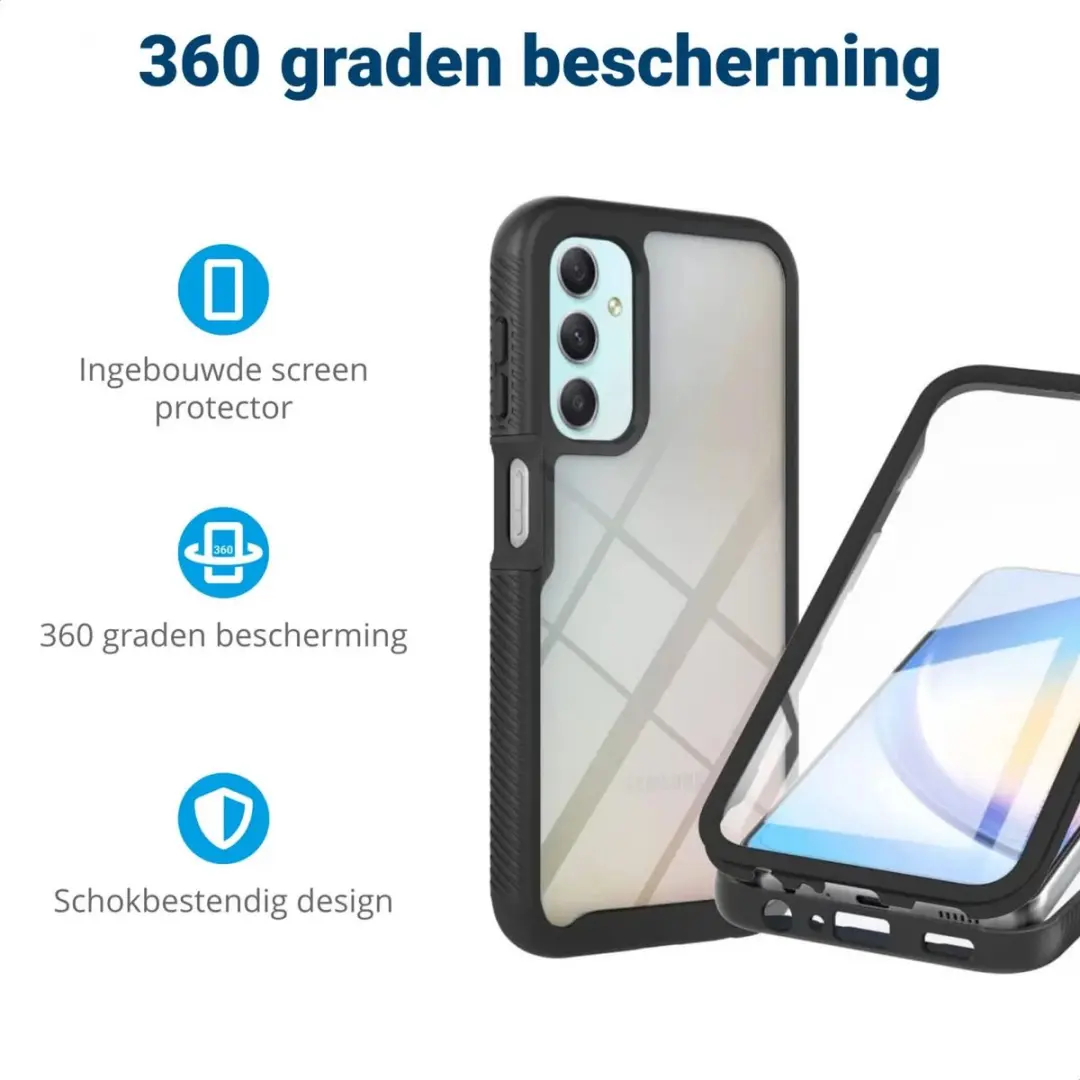 Selected Hoesje Samsung Galaxy A24 - Full Protect Zwart
