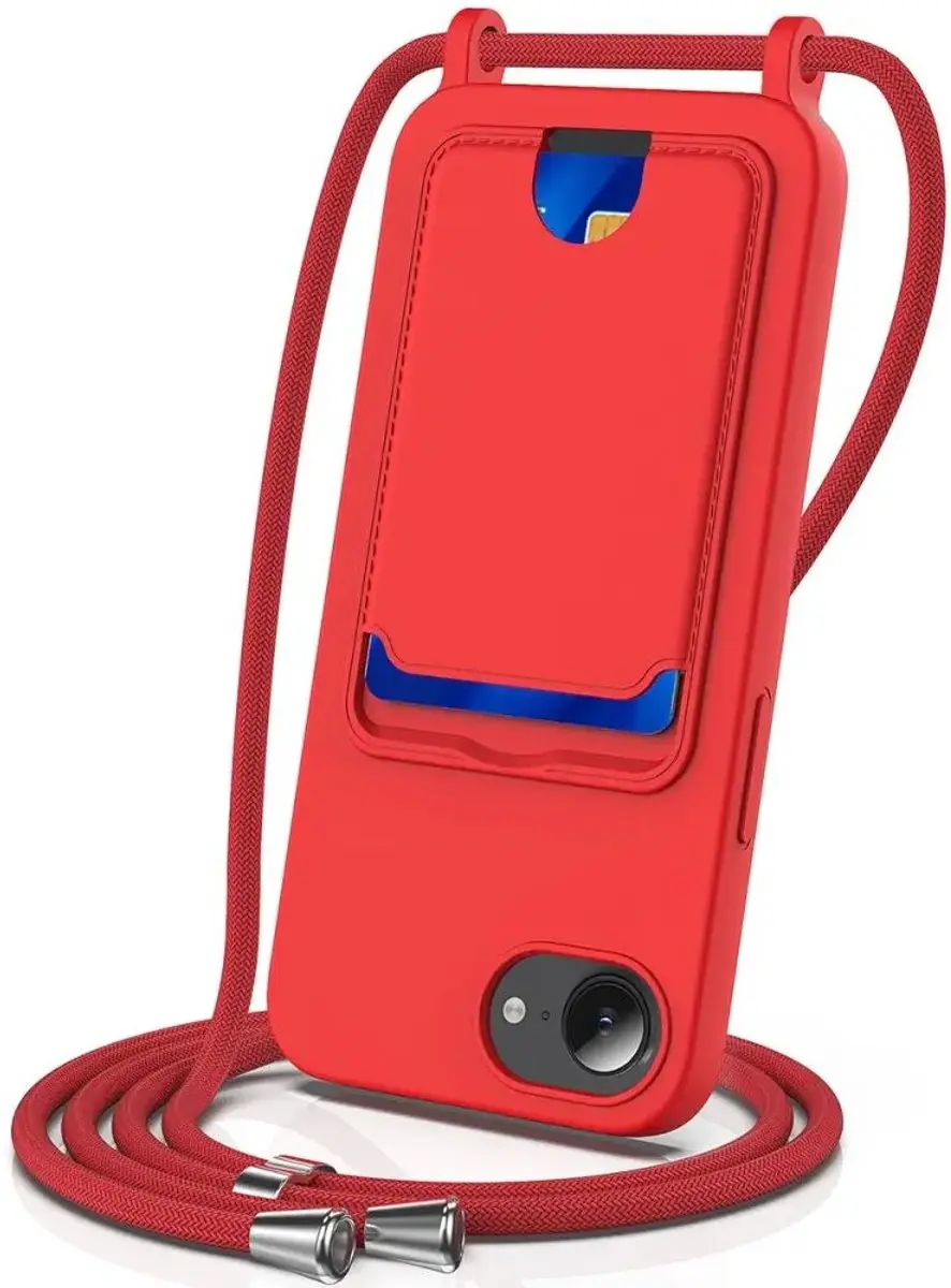 Selected by GSMpunt.nl iPhone Hoesje met Koord en Pasjeshouder
