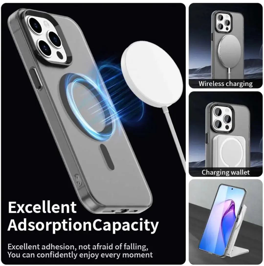 Selected Backcover Hoesje iPhone 15 Pro Max - MagSafe - Transparant Zwart
