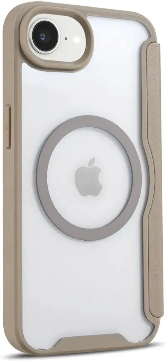 Selected Portemonnee Hoesje iPhone 16/17 MagSafe - Transparant/Beige