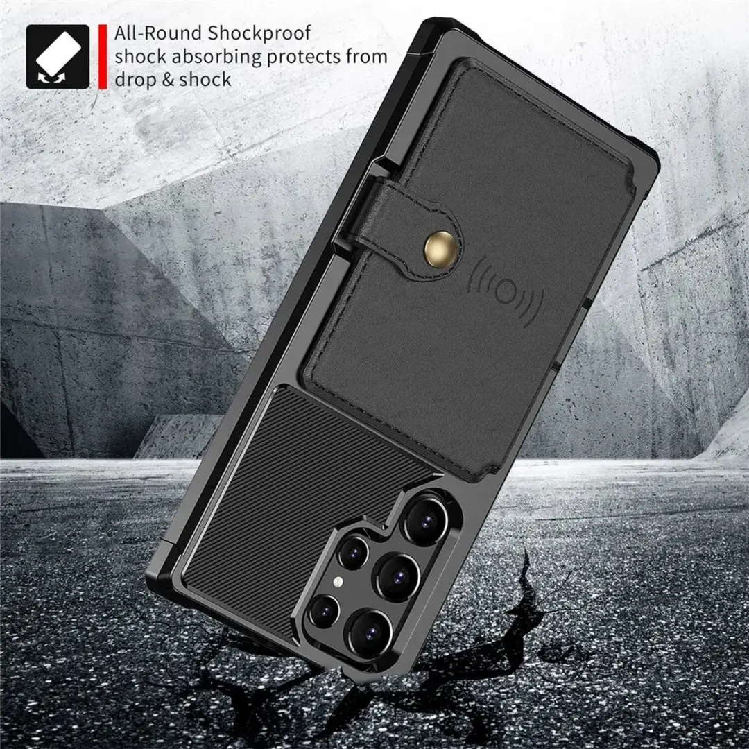 Selected Portemonnee Hoesje Samsung Galaxy S22 Ultra - 4 Pasjes - Zwart